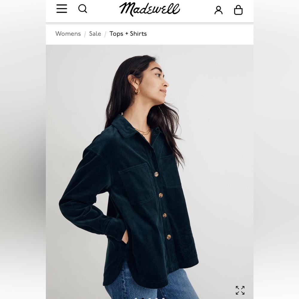 Madewell Deep Teal Corduroy Jacket